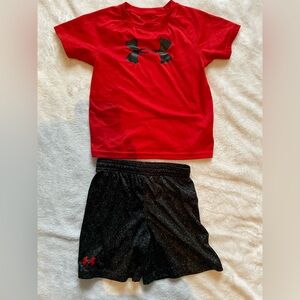 Under Armour Red and Black Kids Set